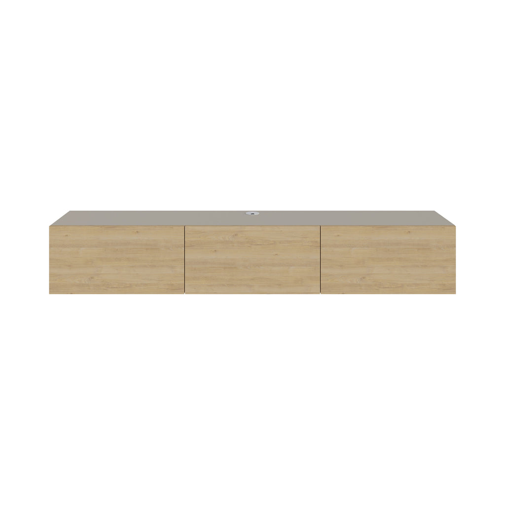 Meuble TV moderne Francy - Mural - 3 compartiments - 180 cm