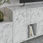 Decortieliving - Hermes Modern TV Stand Multimedia Centre With Storage Cabinet 171.2 cm