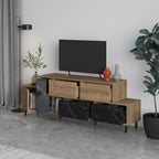 Decortieliving - Hermes Modern TV Stand Multimedia Centre With Storage Cabinet 171.2 cm