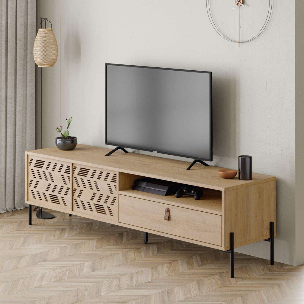 Decortieliving - Dionysos Modern TV Stand Multimedia Stand TV Unit With Storage Cabinet 170cm