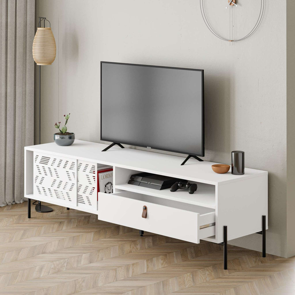 Decortieliving - Dionysos Modern TV Stand Multimedia Stand TV Unit With Storage Cabinet 170cm