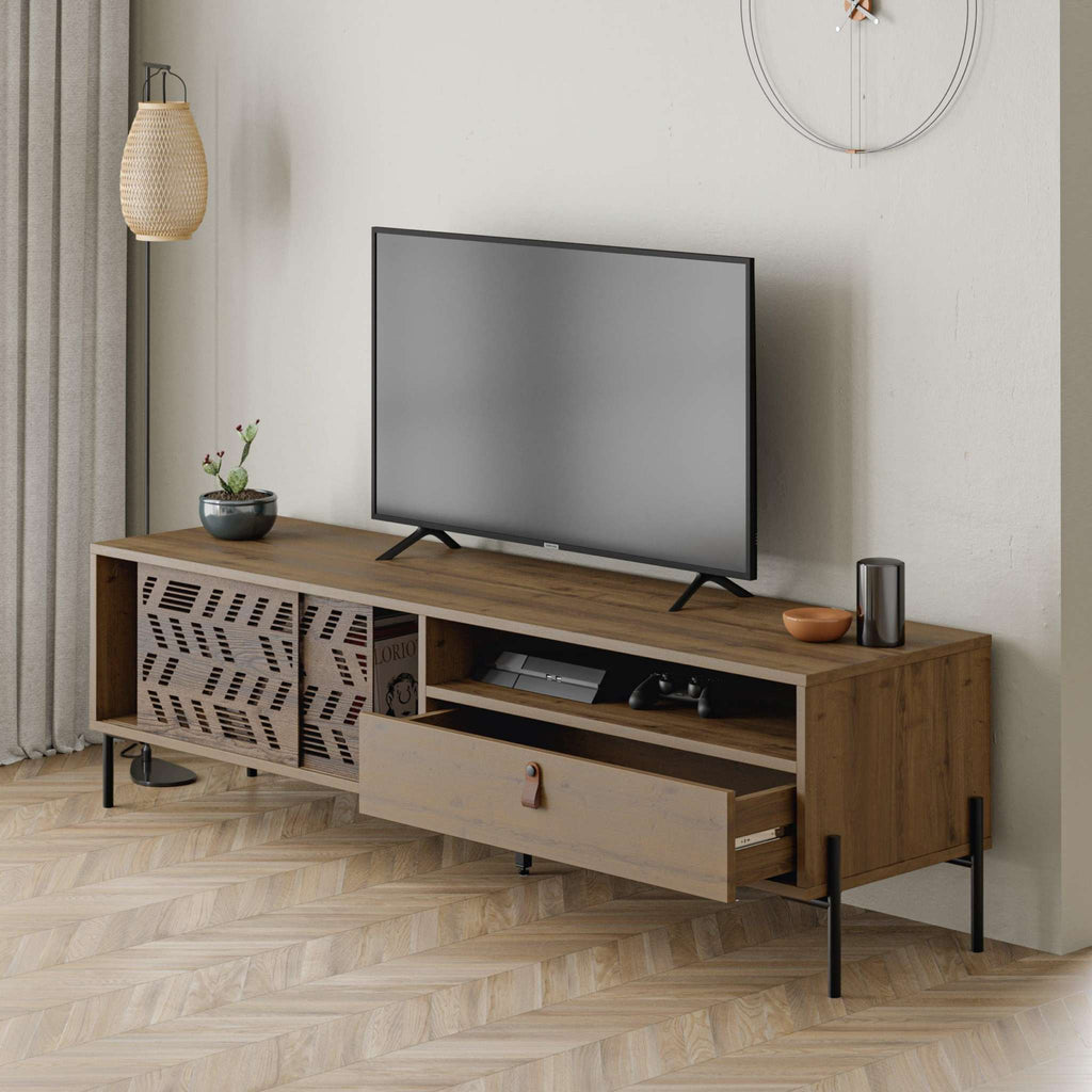 Decortieliving - Dionysos Modern TV Stand Multimedia Stand TV Unit With Storage Cabinet 170cm