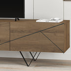 Decortieliving - Jakomen TV Cabinet 3D 160cm - Dark Oak