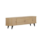 Decortieliving - Gentle TV Stand – Oak – 4 Door Storage Unit