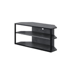 Decortieliving - Echo Corner TV Stand – Compact Corner Unit for TVs with Storage Shelves for Living Rooms or Flats