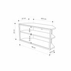 Decortieliving - Echo Corner TV Stand – Compact Corner Unit for TVs with Storage Shelves for Living Rooms or Flats