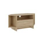 Decortieliving - Modern Viva Corner TV Unit – Compact Corner Stand with Shelves & Cabinet for 40-Inch TVs