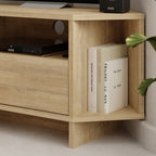 Decortieliving - Modern Viva Corner TV Unit – Compact Corner Stand with Shelves & Cabinet for 40-Inch TVs