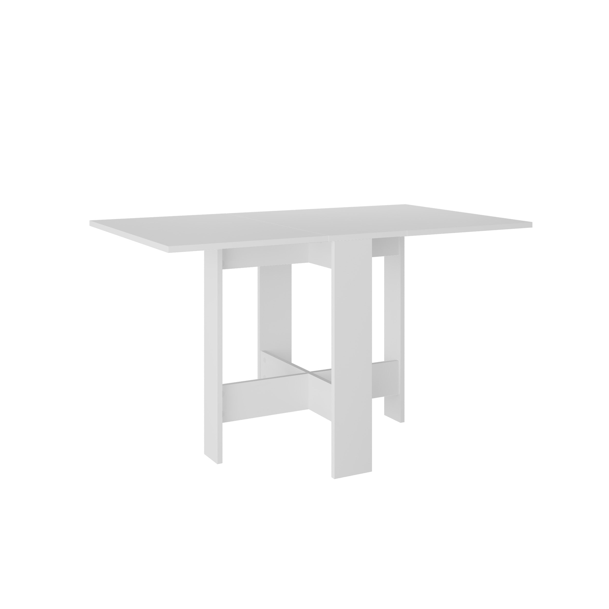 Table à manger Artemio – Pliable – Finition blanche