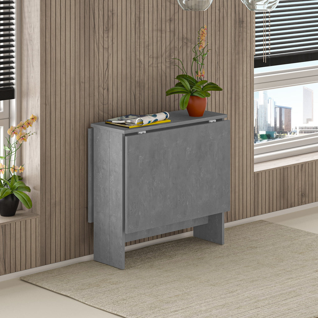 Table de salle à manger Artemio – Pliante – Finition gris rétro