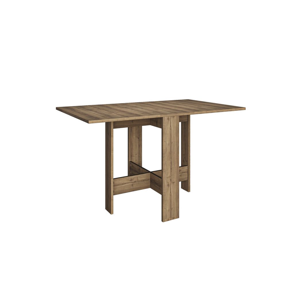 Table à manger Artemio – Pliante – Effet chêne foncé