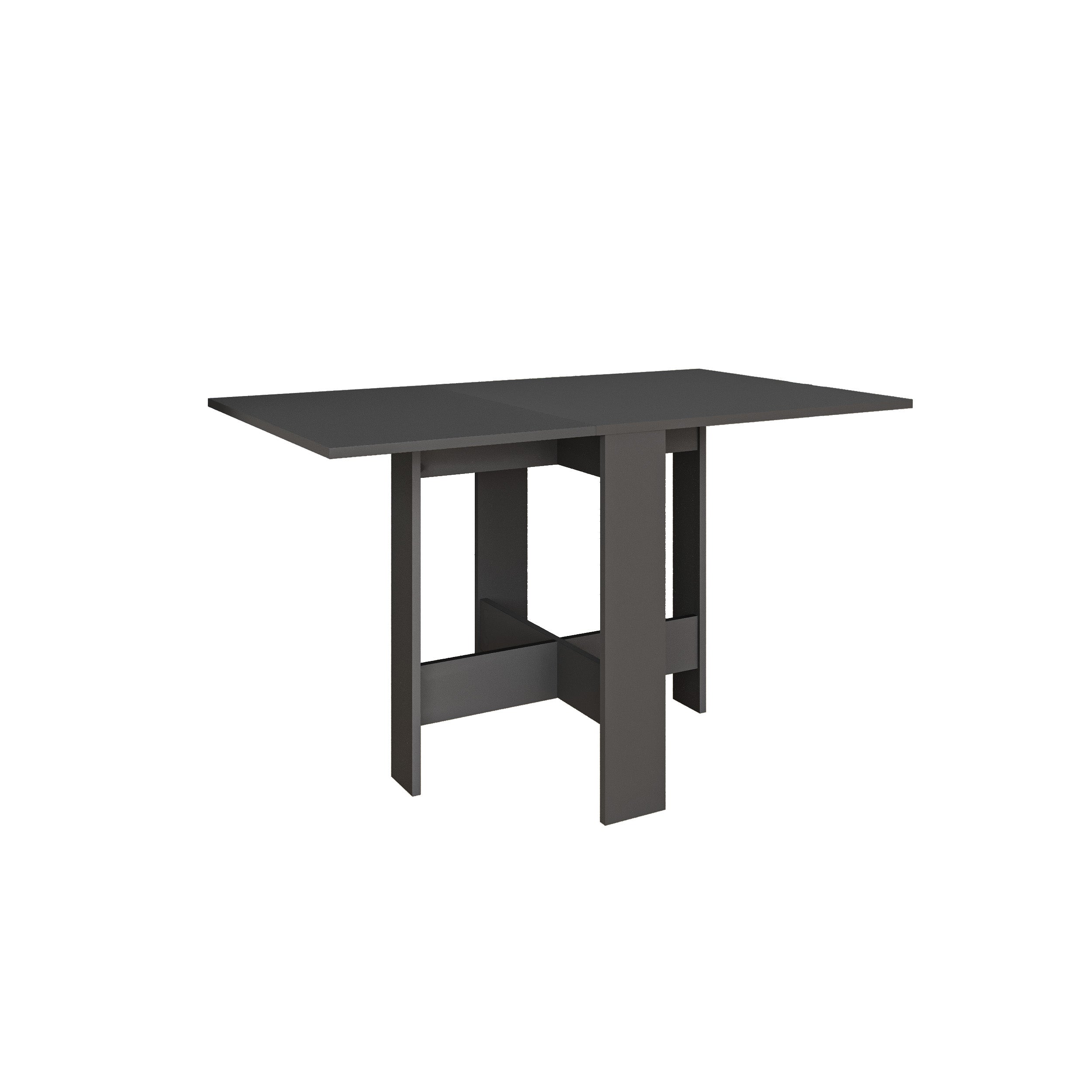 Table de salle à manger Artemio – Pliable – Finition anthracite