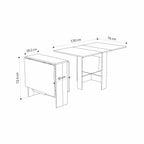 Decortieliving - Artemio Dining Table – Foldable – Sapphire Oak Finish