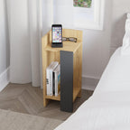 Decortieliving - Elos Modern Bedside Table Left Module 25cm Narrow