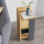 Decortieliving - Elos Modern Bedside Table Left Module 25cm Narrow