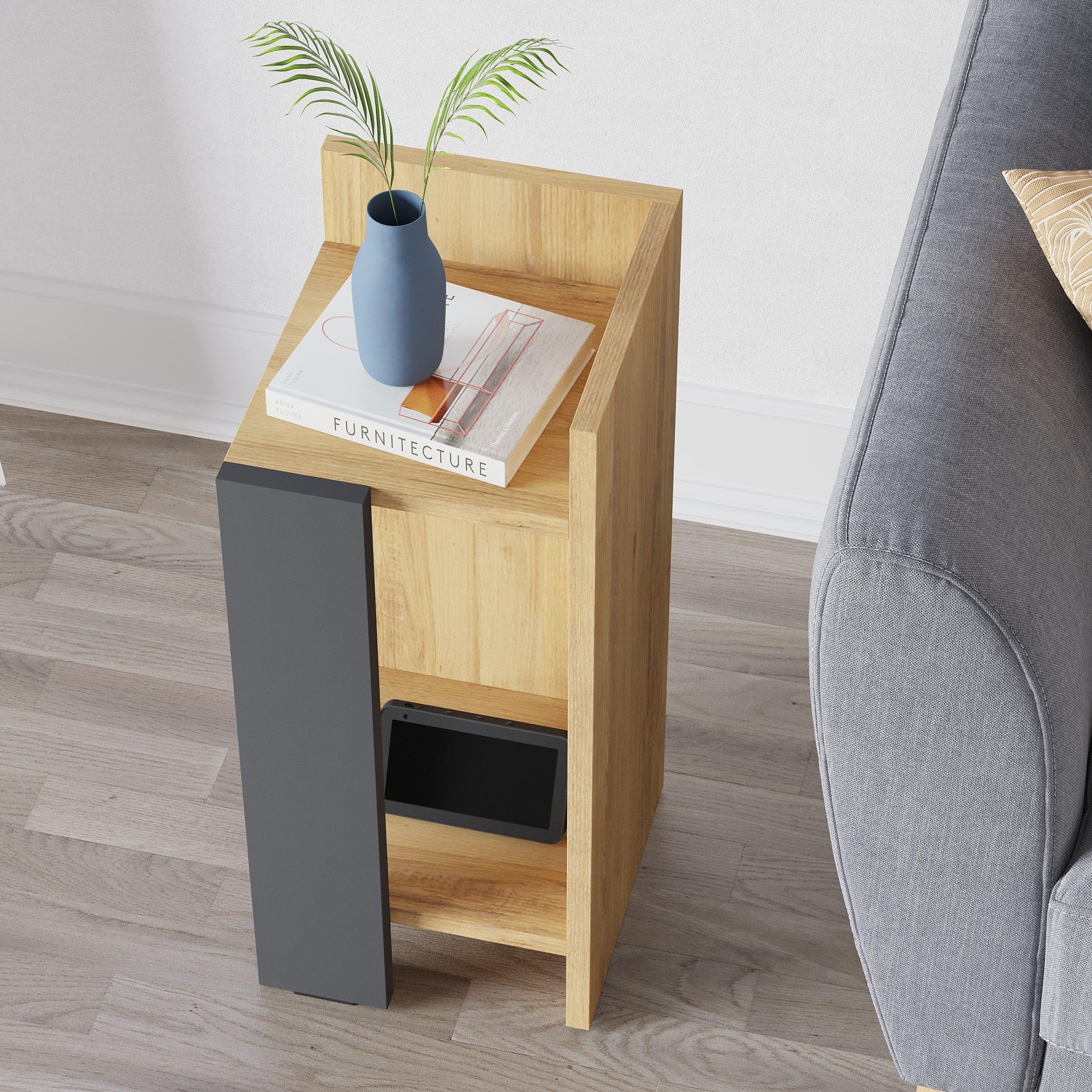 Decortieliving - Elos Modern Bedside Table Right Module 25cm Narrow