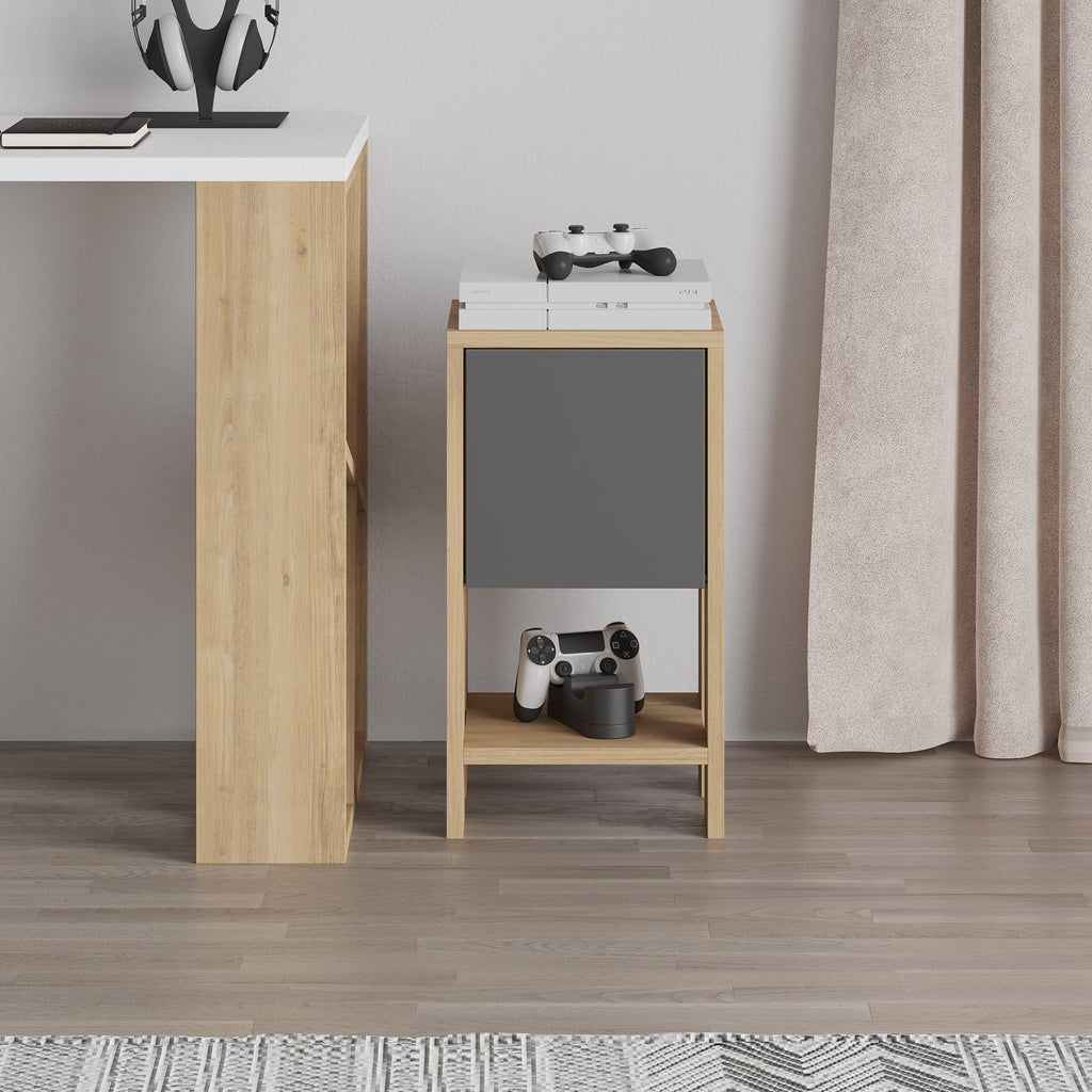Decortieliving - Ema Modern Bedside Table Bedroom Furniture 30cm Width