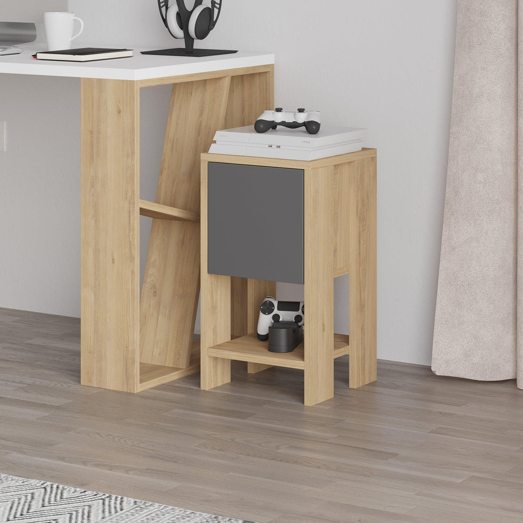 Decortieliving - Ema Modern Bedside Table Bedroom Furniture 30cm Width