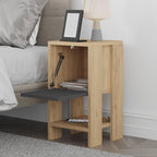 Decortieliving - Ema Modern Bedside Table Bedroom Furniture 30cm Width