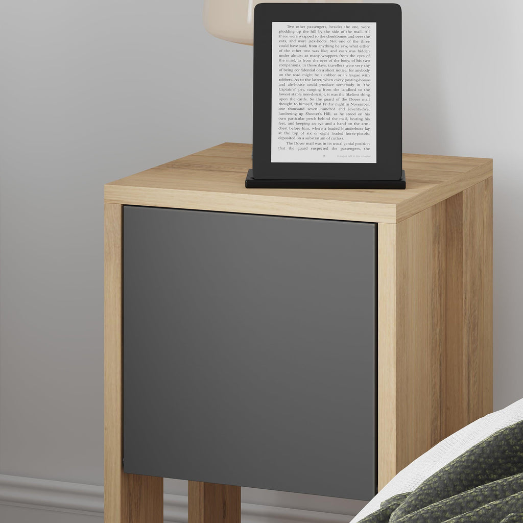Decortieliving - Ema Modern Bedside Table Bedroom Furniture 30cm Width