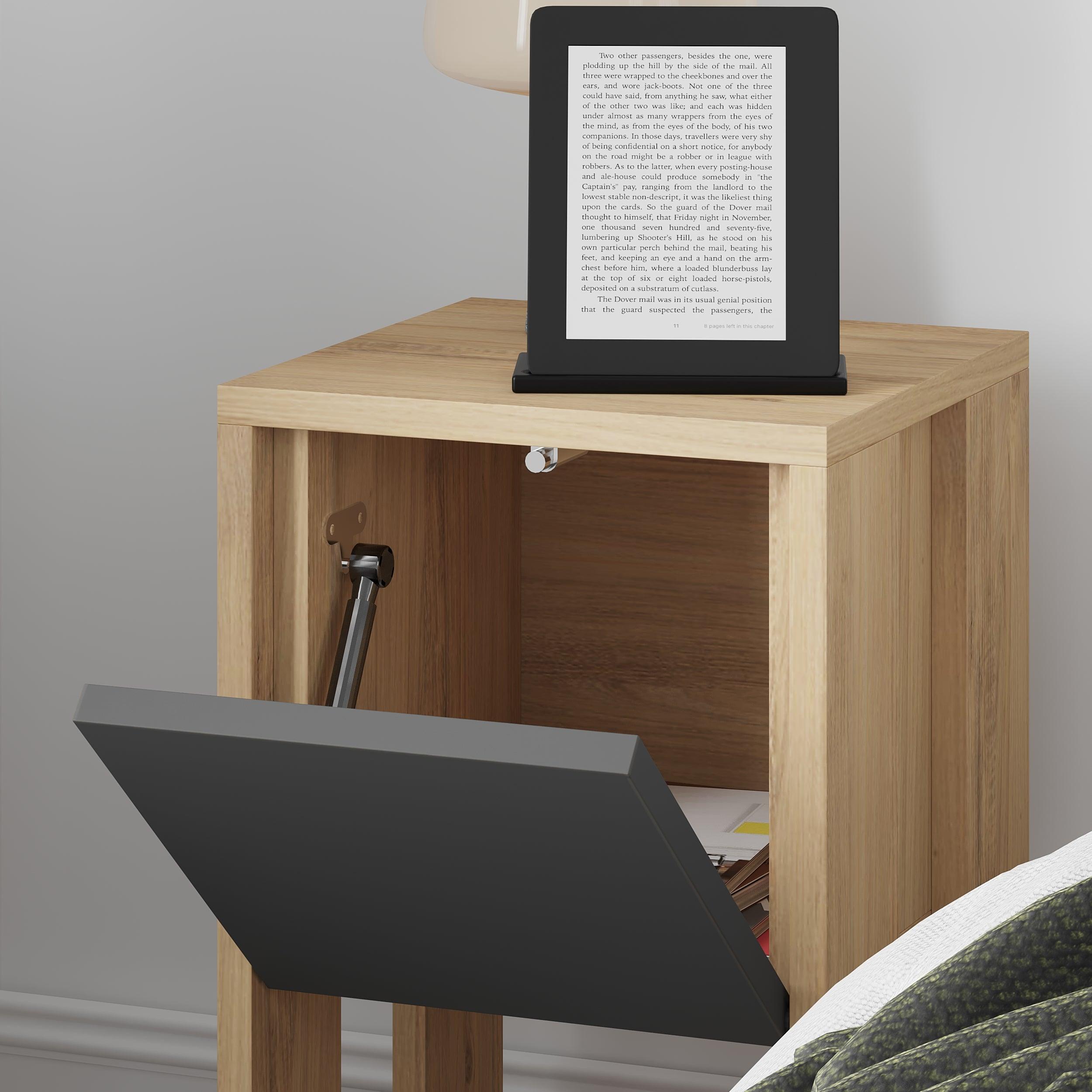 Decortieliving - Ema Modern Bedside Table Bedroom Furniture 30cm Width