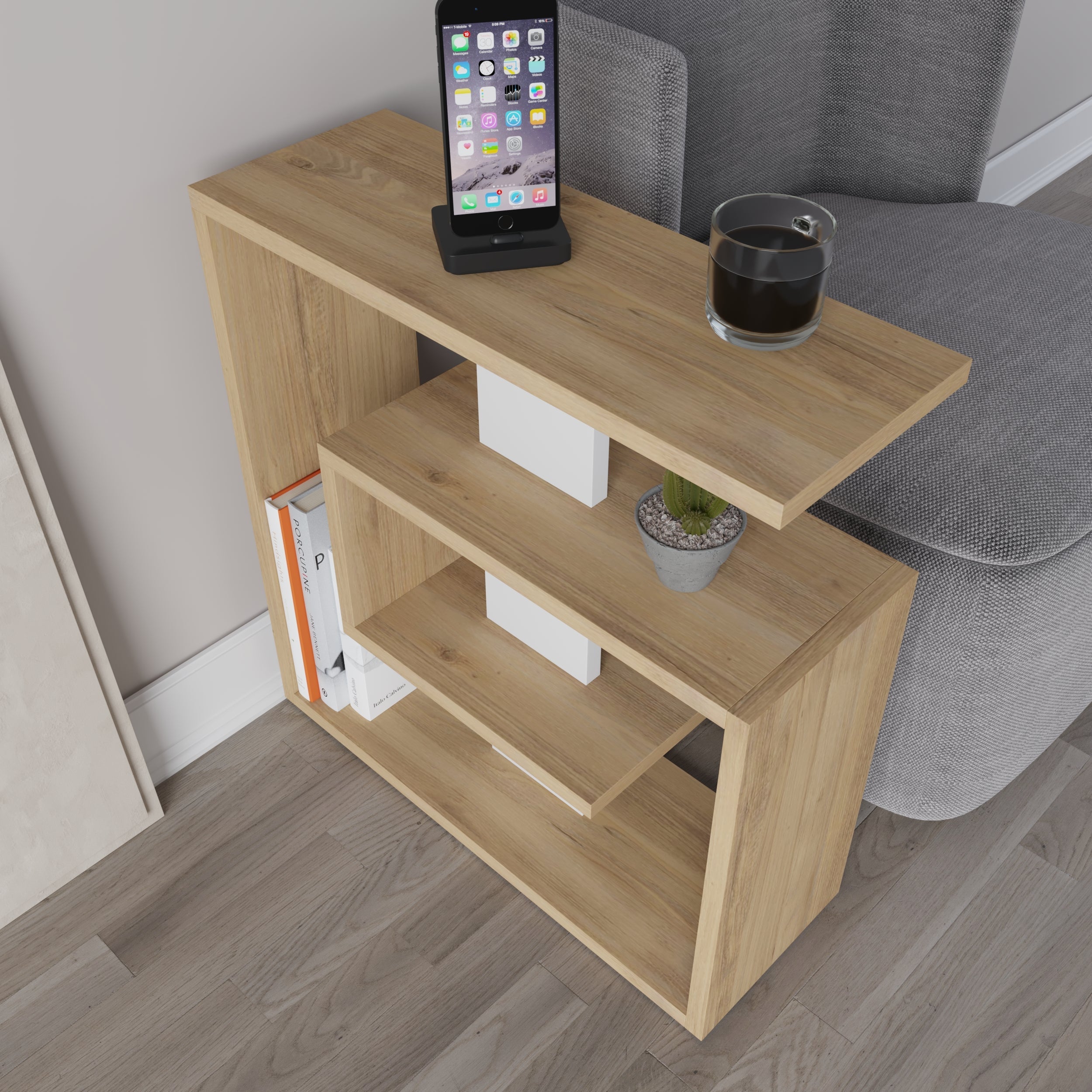 Decortieliving - Saly Modern Side End Table Multipurpose With Creativeness H 57cm 3 Tier