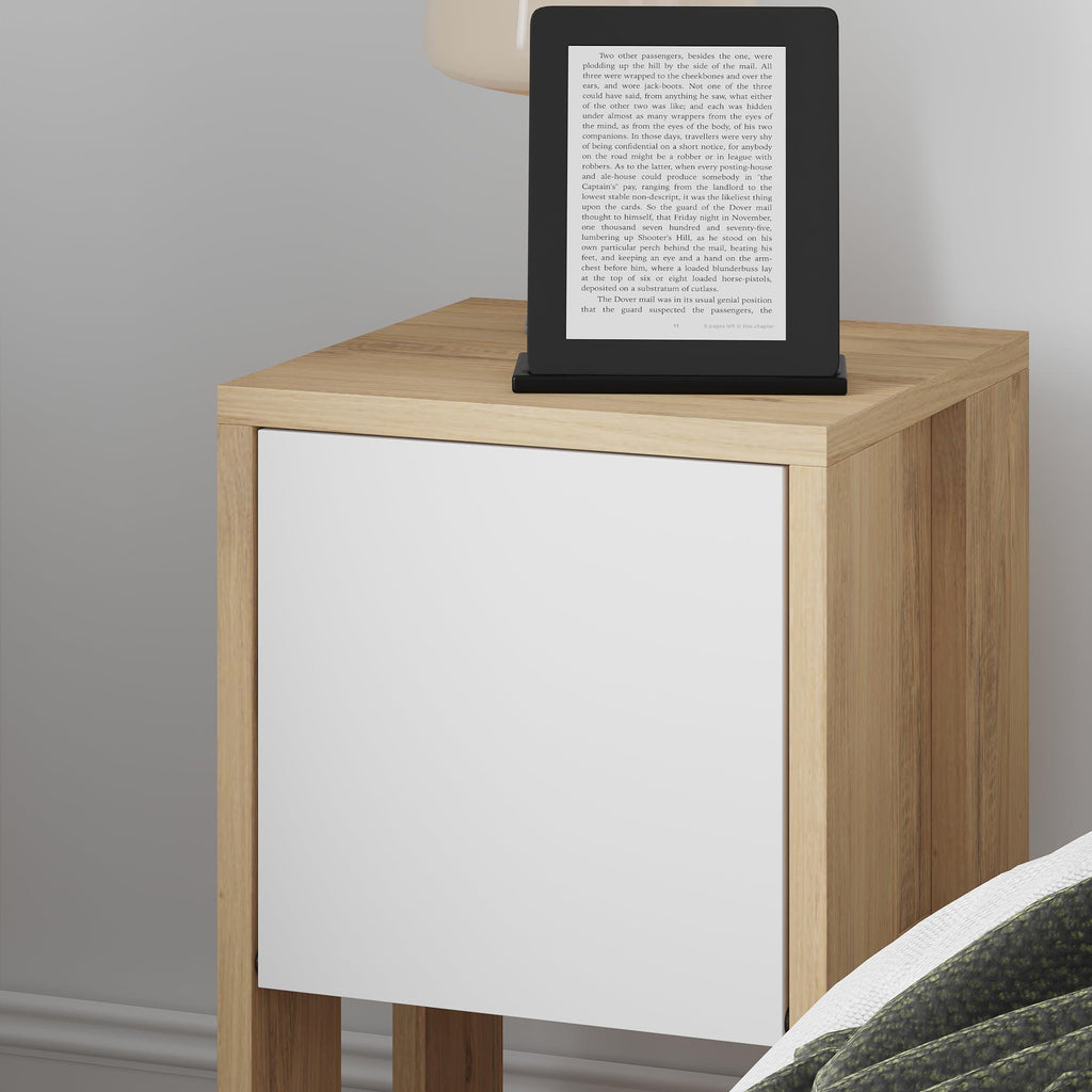 Decortieliving - Ema Modern Bedside Table Bedroom Furniture 30cm Width