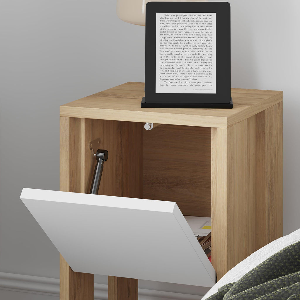 Decortieliving - Ema Modern Bedside Table Bedroom Furniture 30cm Width