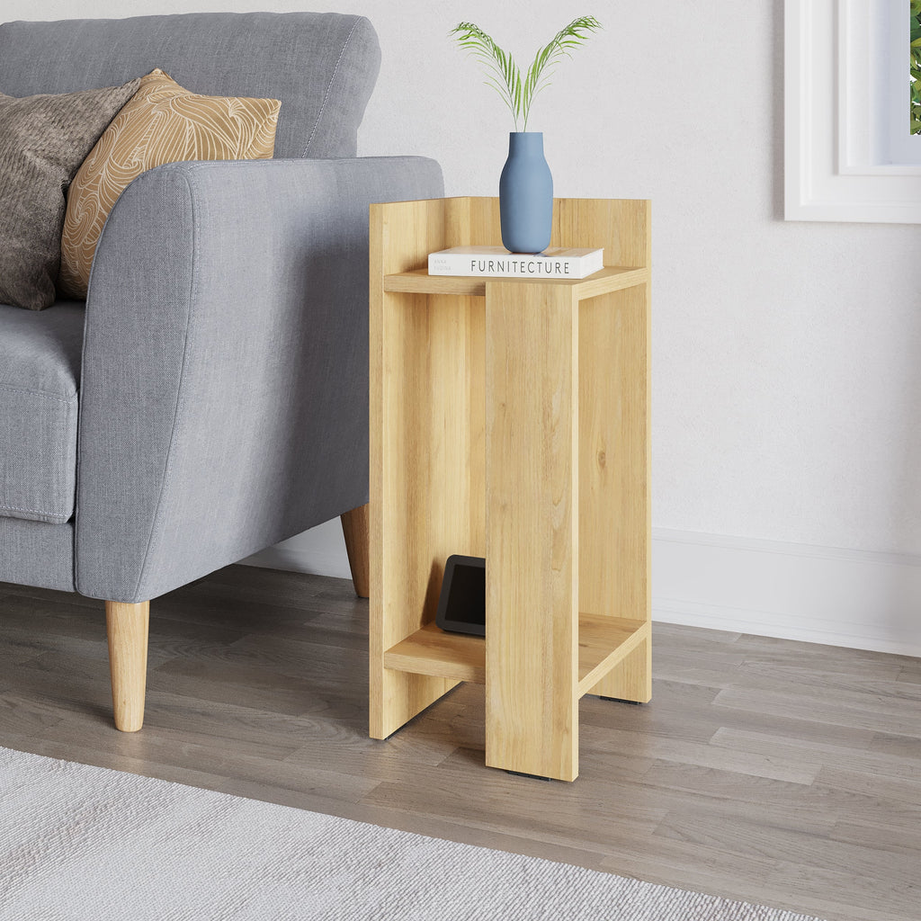 Decortieliving - Elos Modern Bedside Table Left Module 25cm Narrow