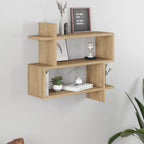 Decortieliving - Paralel Wall Mounted Modern Bookcase Display Unit Medium W 70 cm