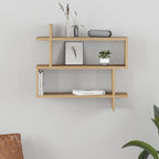 Decortieliving - Paralel Wall Mounted Modern Bookcase Display Unit Medium W 70 cm