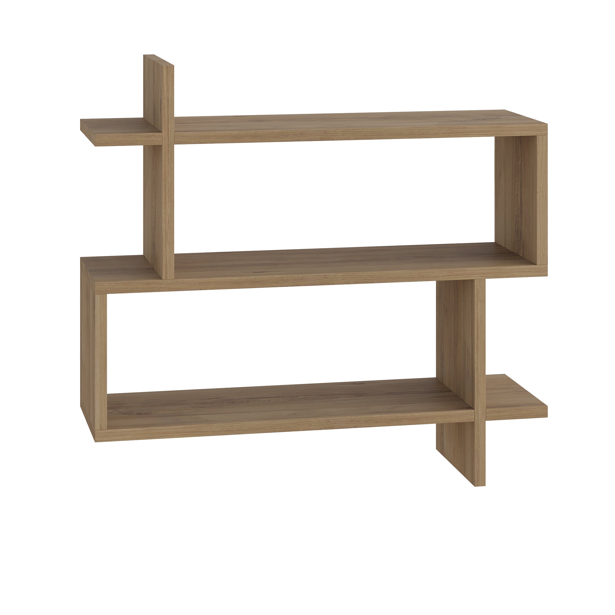 Decortieliving - Paralel Wall Mounted Modern Bookcase Display Unit Medium W 70 cm