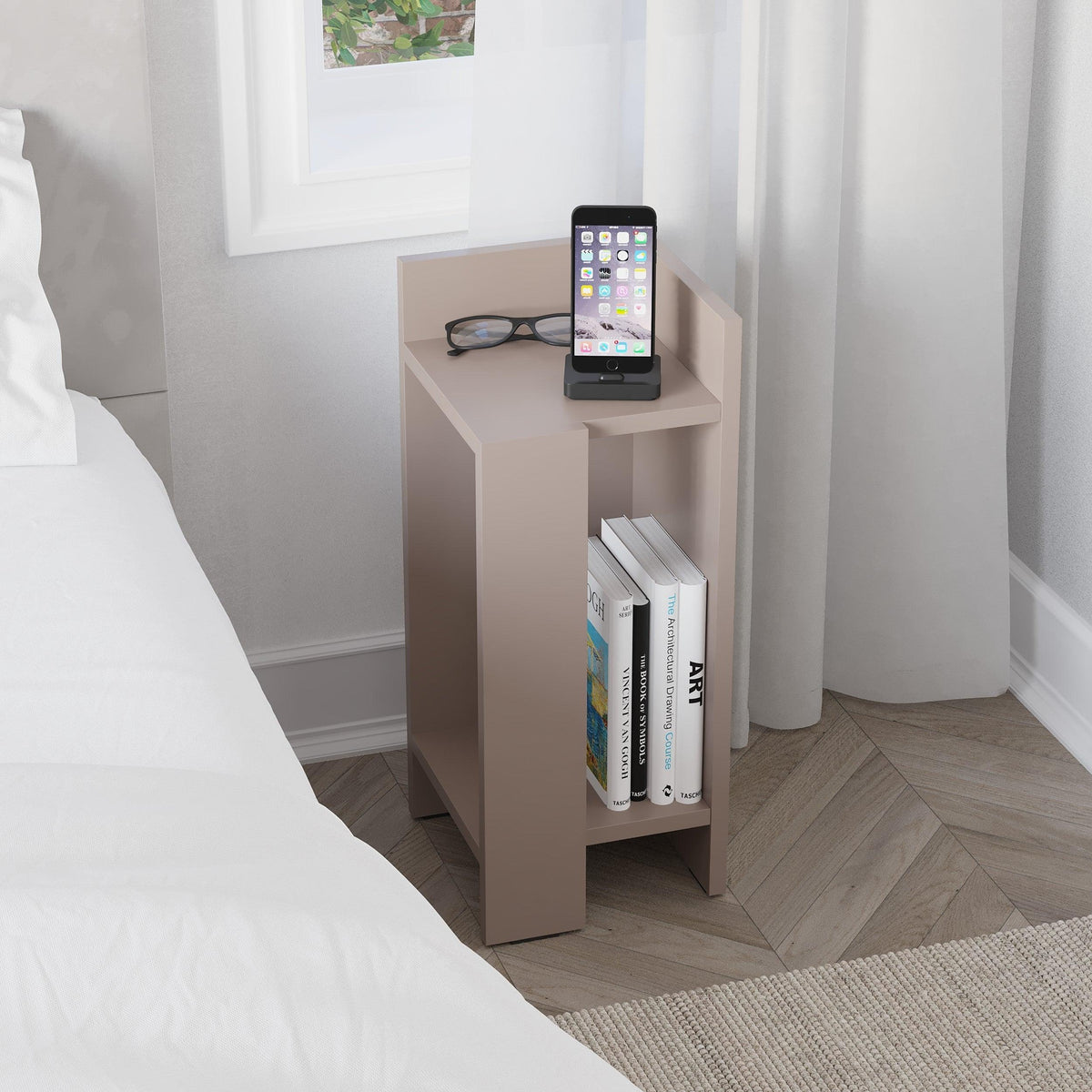 Decortieliving - Elos Modern Bedside Table Right Module 25cm Narrow