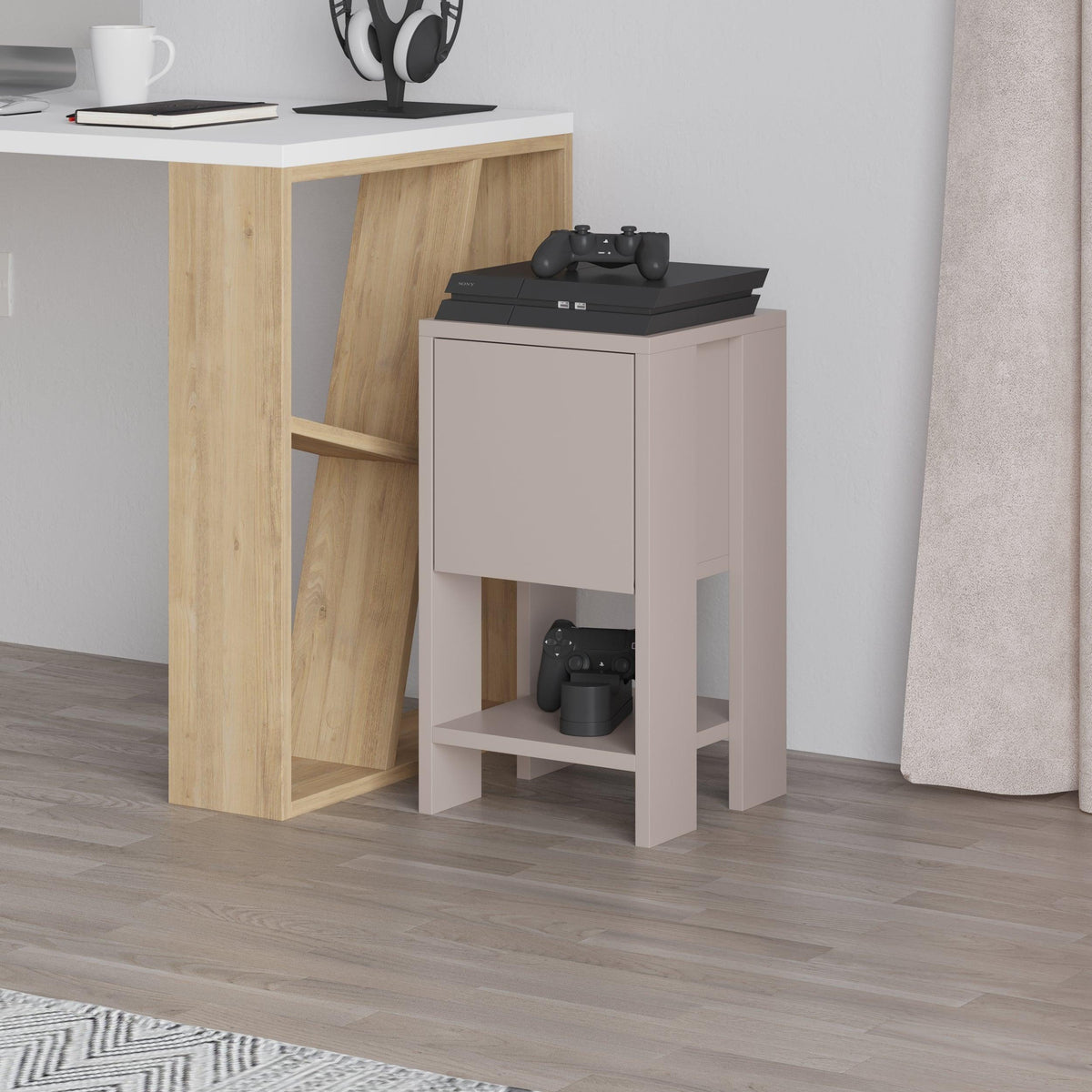 Decortieliving - Ema Modern Bedside Table Bedroom Furniture 30cm Width