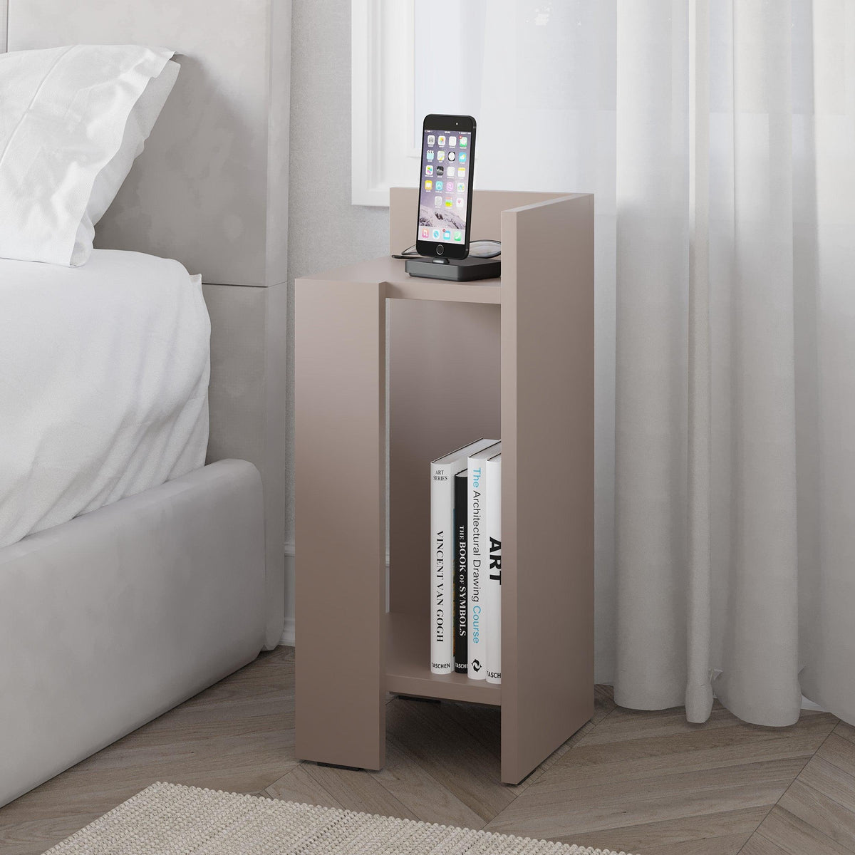 Decortieliving - Elos Modern Bedside Table Right Module 25cm Narrow