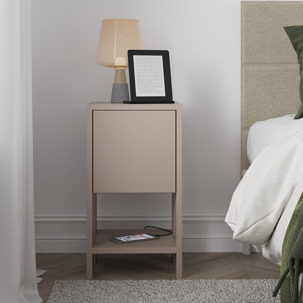 Decortieliving - Ema Modern Bedside Table Bedroom Furniture 30cm Width