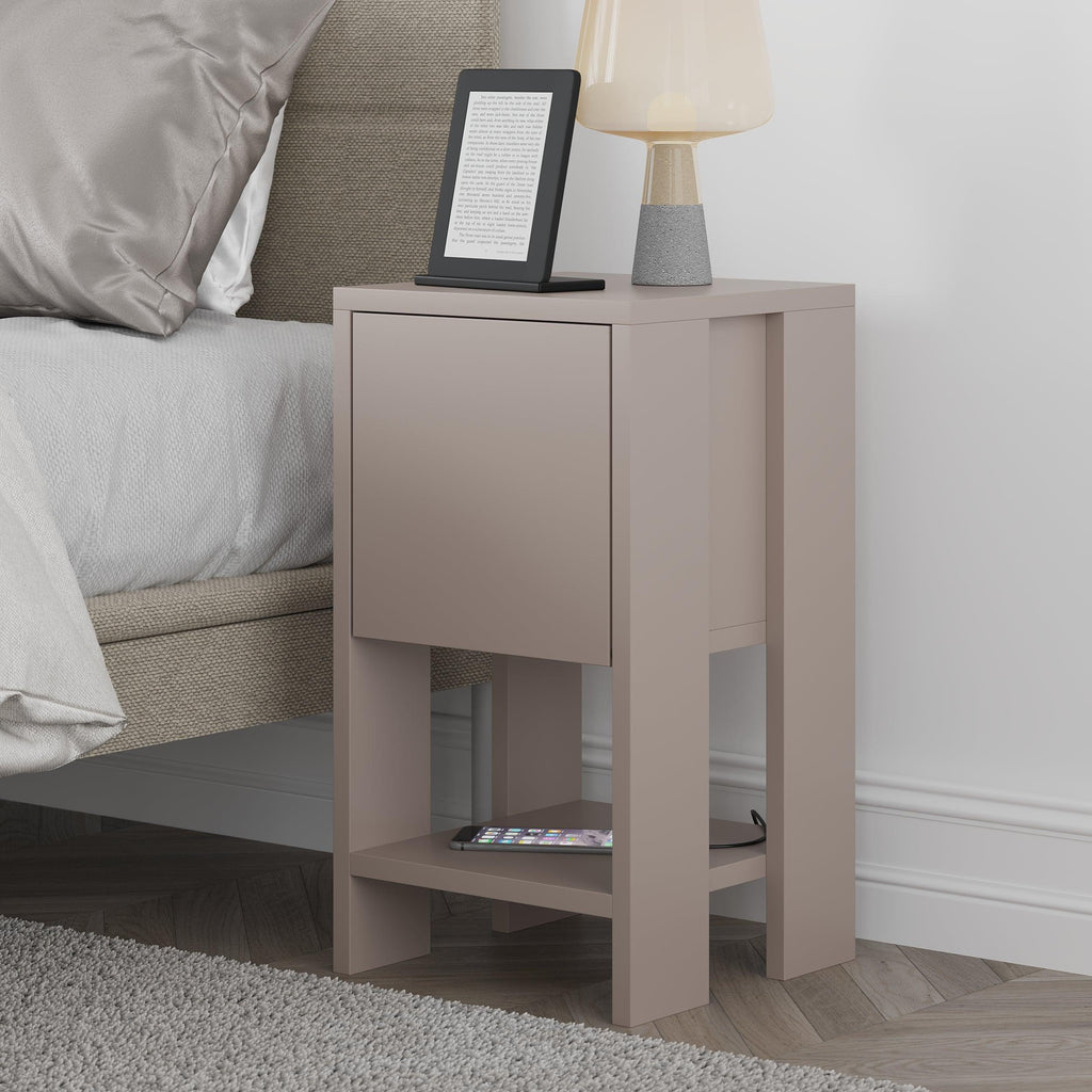Decortieliving - Ema Modern Bedside Table Bedroom Furniture 30cm Width