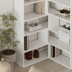 Decortieliving - Molly Modern Corner Multipurpose Bookcase Display Unit No.4 Tall 179 cm