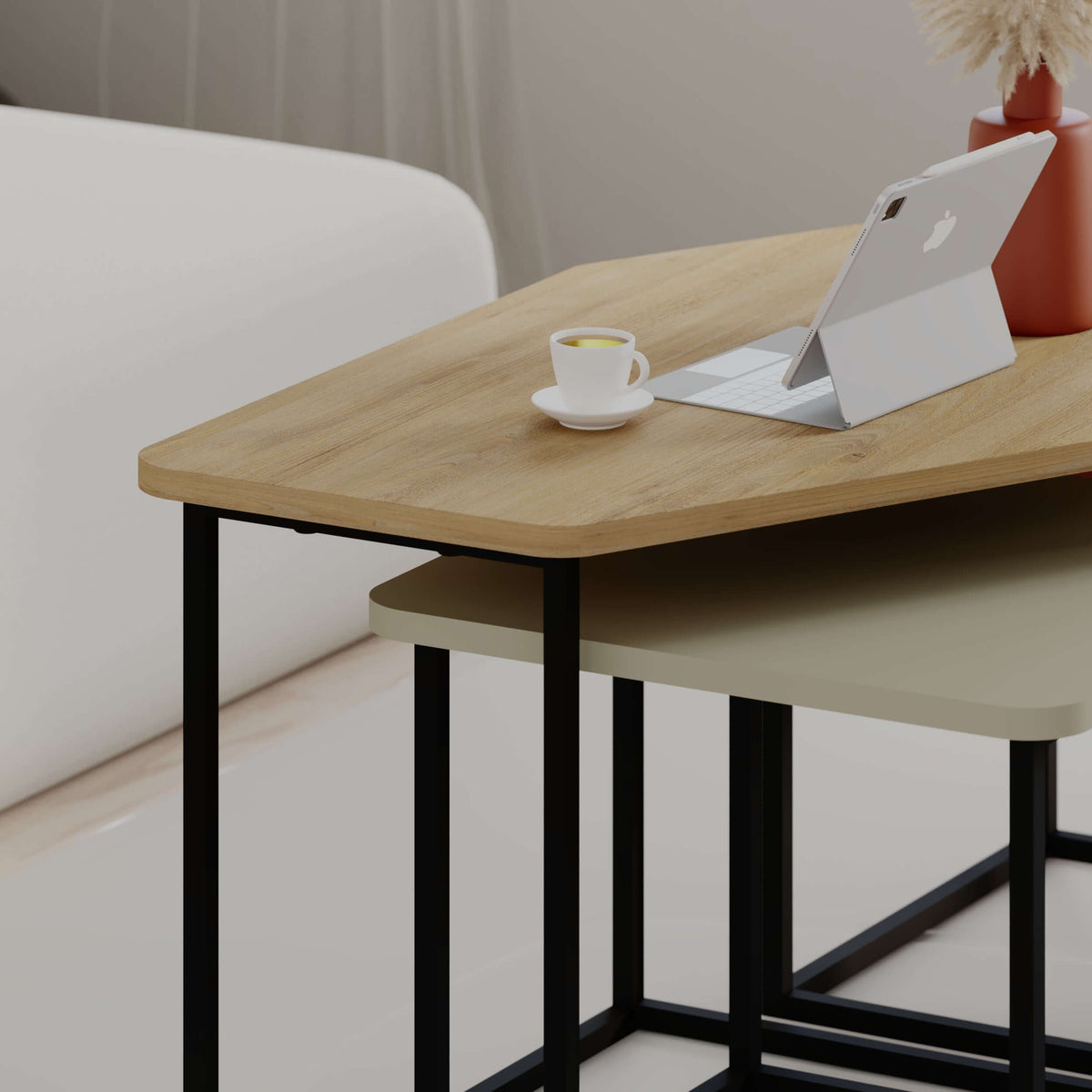 Decortieliving - Nesty Modern Coffee Table 3 Pieces