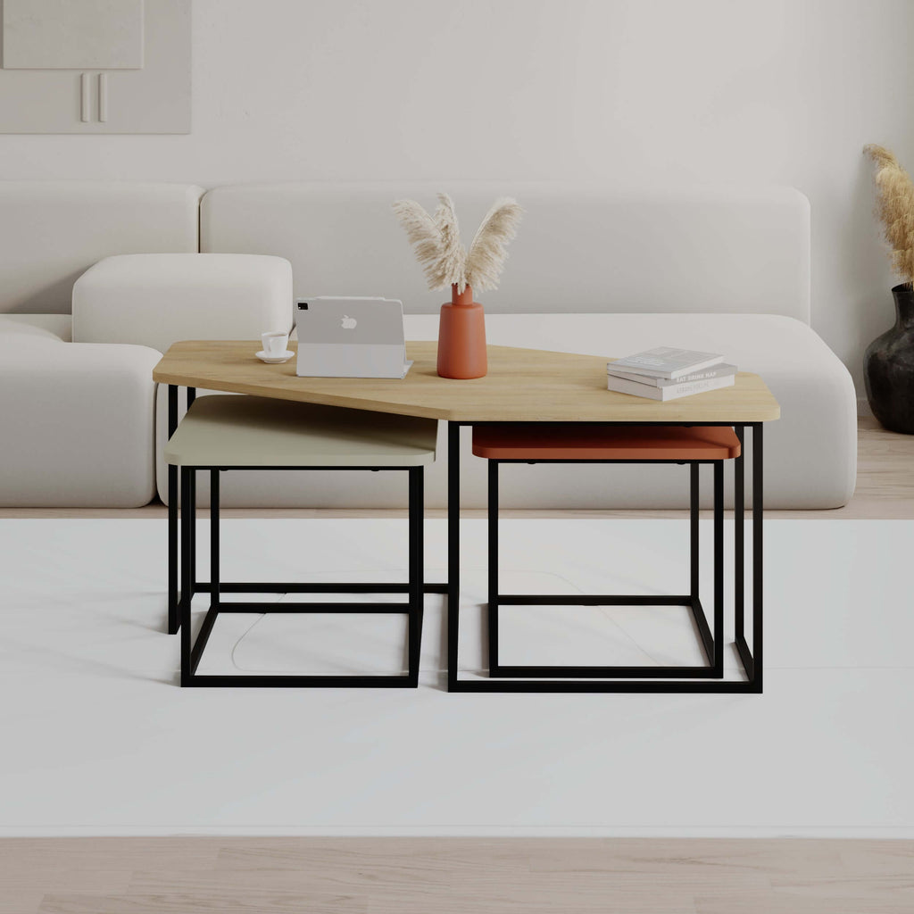 Decortieliving - Nesty Modern Coffee Table 3 Pieces