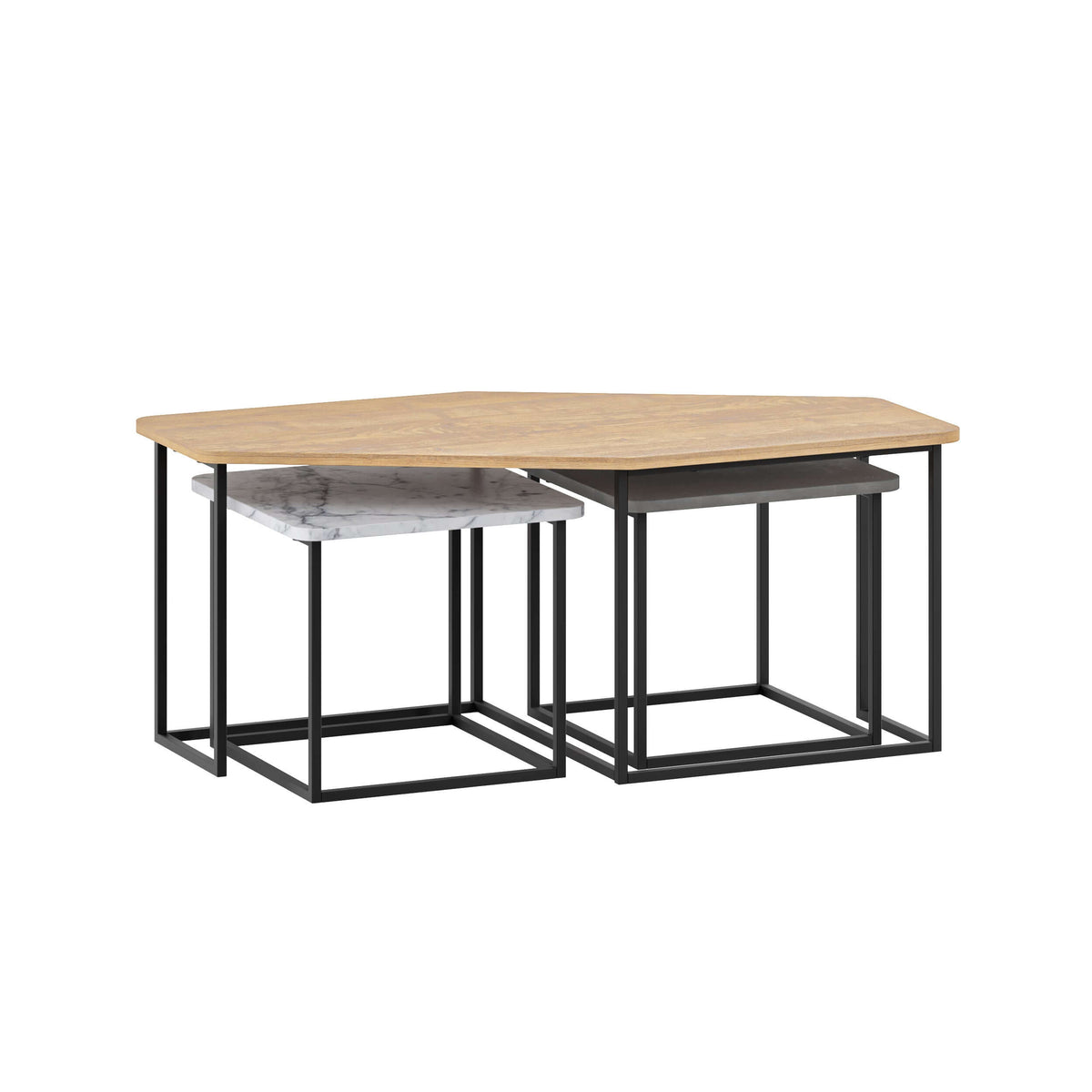 Decortieliving - Nesty Modern Coffee Table 3 Pieces