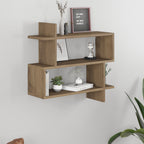 Decortieliving - Paralel Wall Mounted Modern Bookcase Display Unit Medium W 70 cm