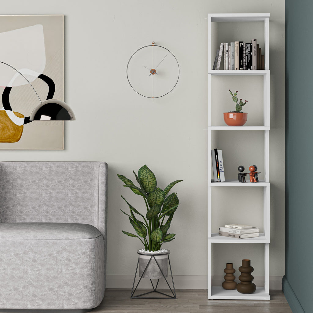 Decortieliving - Piri Modern Bookcase Display Unit Tall 161cm
