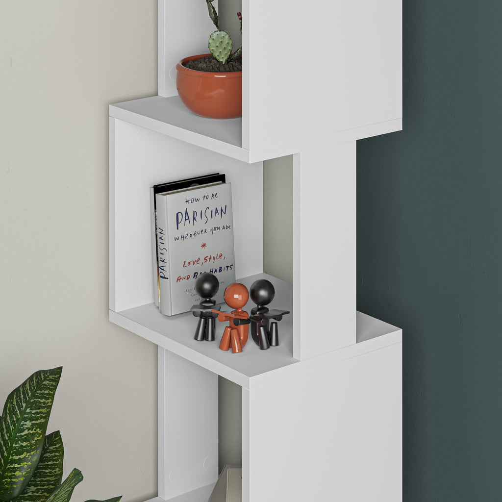 Decortieliving - Piri Modern Bookcase Display Unit Tall 161cm