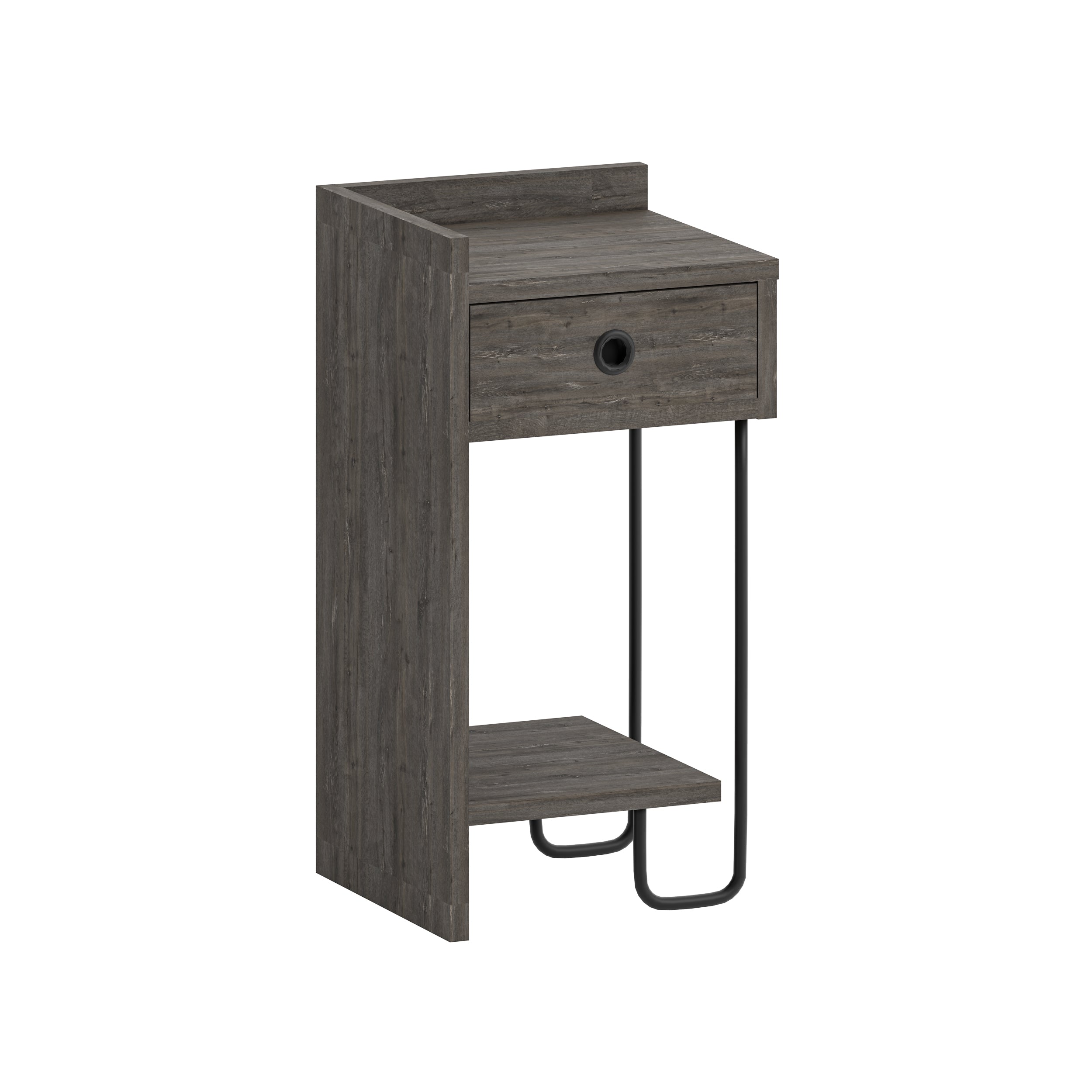 Decortieliving - Sirius Modern Bedside Table Left Module Width Bedroom Furniture 32cm