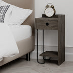 Decortieliving - Sirius Modern Bedside Table Right Module Bedroom Furniture W 32cm