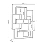 Decortieliving - Barce Modern Bookcase Display Unit H 132cm