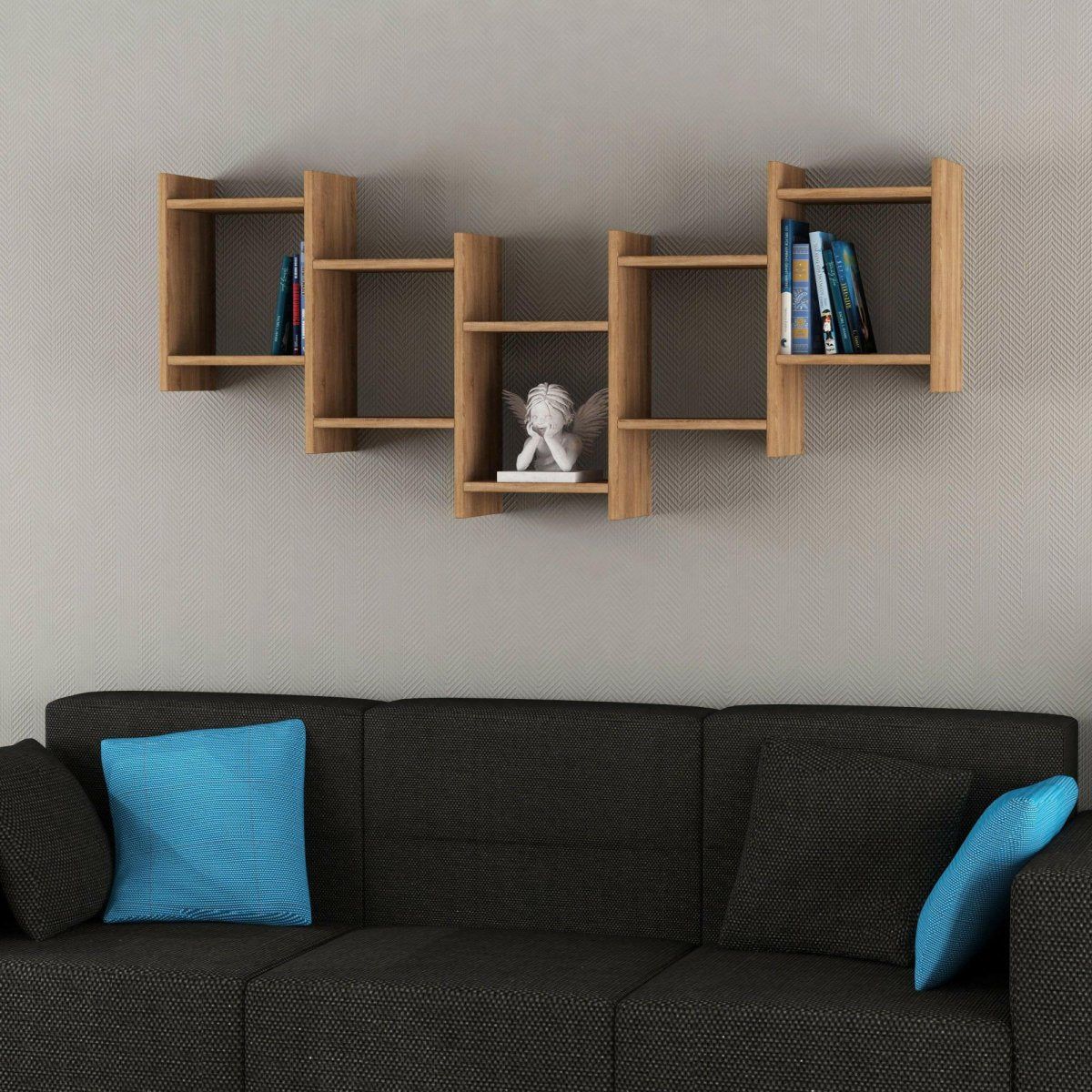 Decortieliving - Bat Modern Floating Shelf 64cm Tall