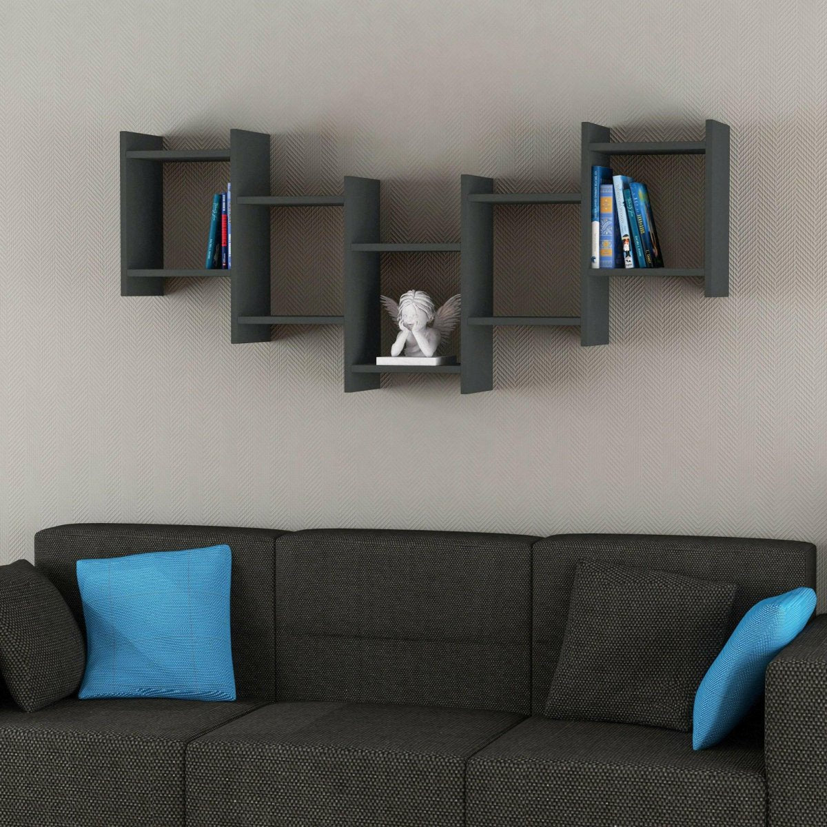Decortieliving - Bat Modern Floating Shelf 64cm Tall