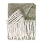 Decortieliving - Cozy Woven Throw 140x180cm | Soft Green with Tassels
